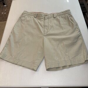 Tommy Bahama Boracay Shorts Mens 38 Beige Cotton Tencel Stretch Chino 10 Inseam